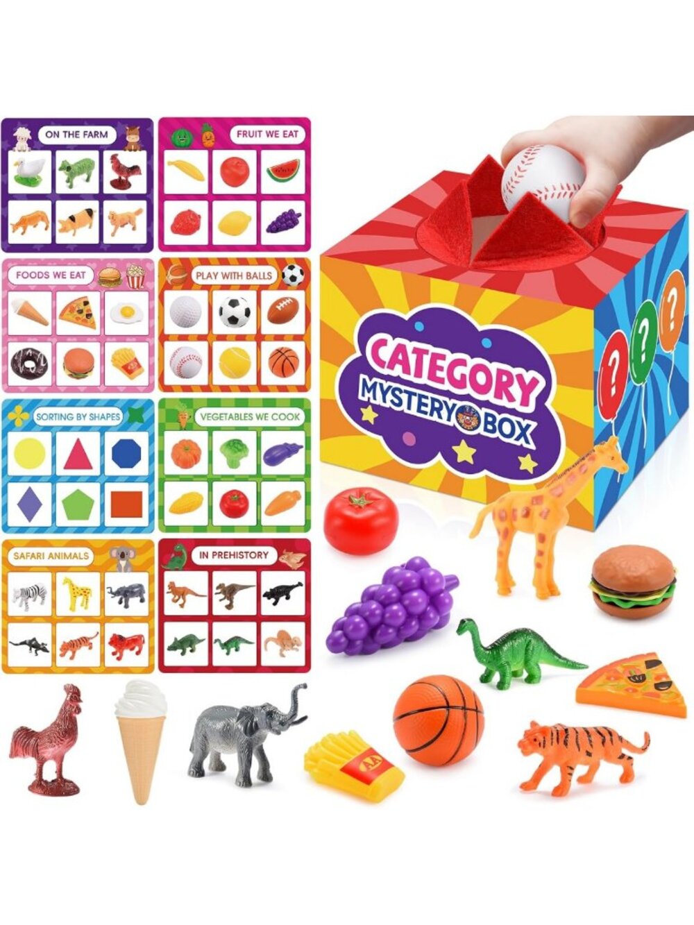 58-Piece Montessori Sensory Toys | Learning & Sorting Games for Kids 3-8 | Fun